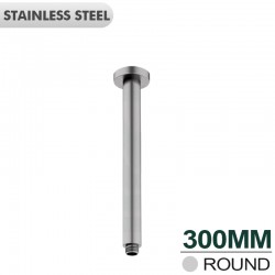 300mm Round Brushed Nickel Ceiling Shower Arm